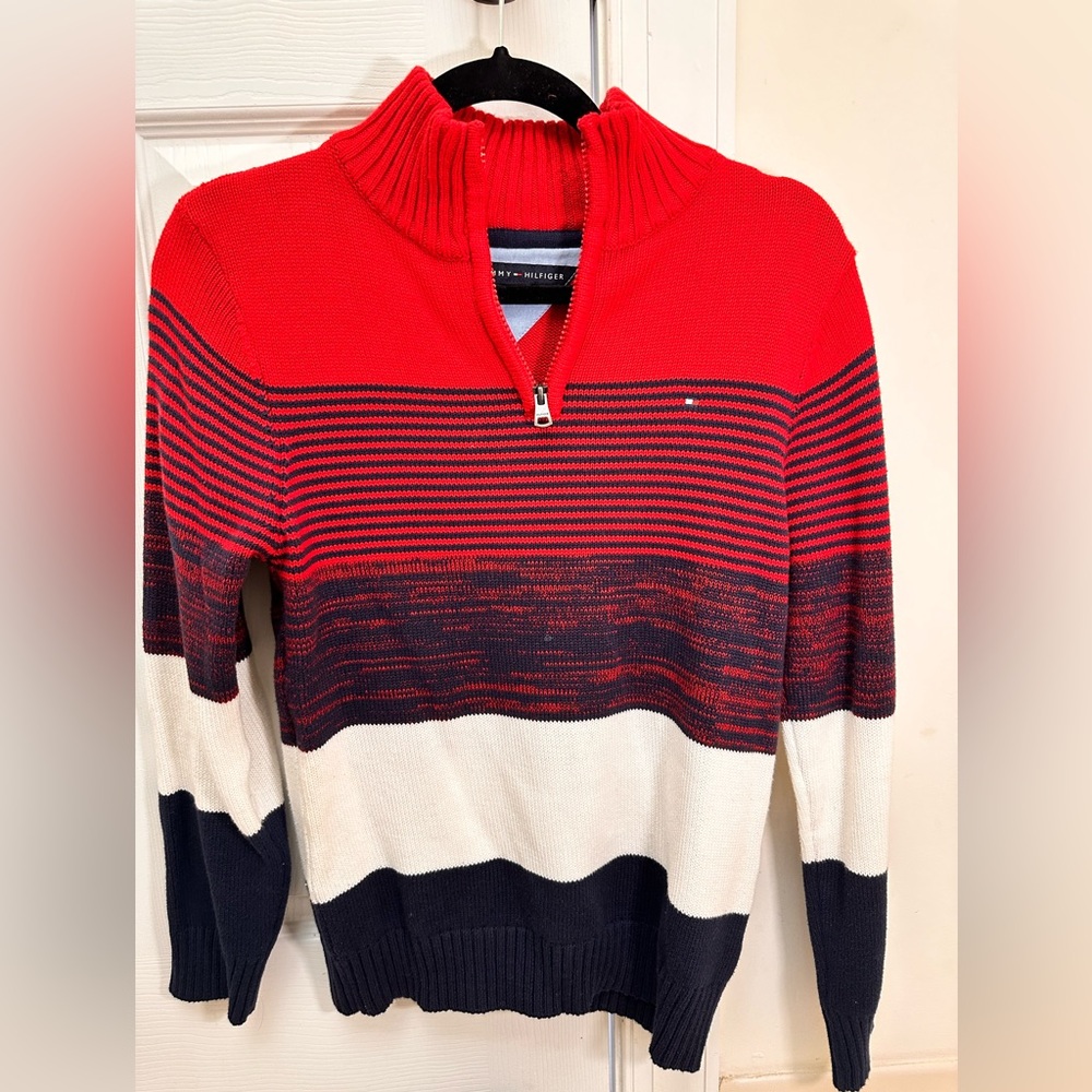 Tommy Hilfiger Quarter-zip Sweater, Size: M (12/14)